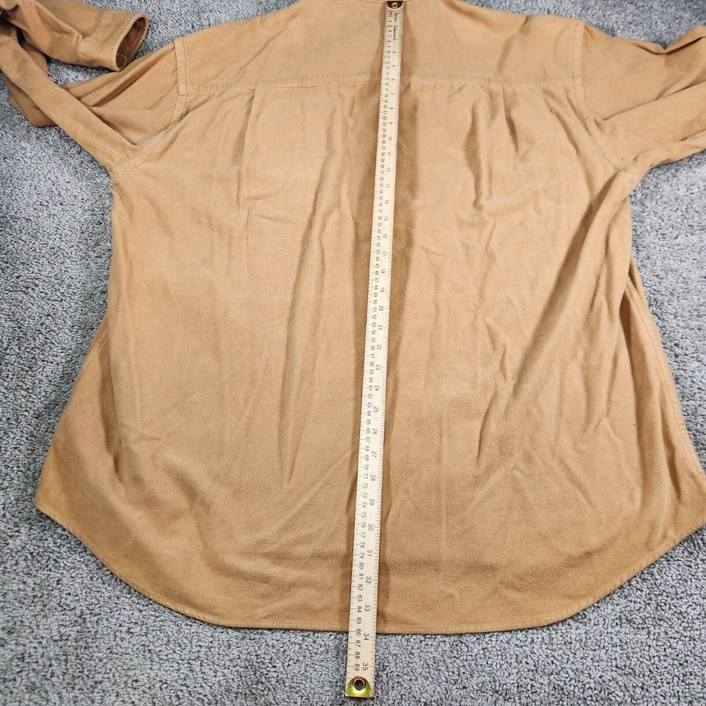 Columbia Shirt Mens 2XLXXL Chamois Cloth Flannel Tan Heavy Work Hiking Outdoors - Picture 10 of 11